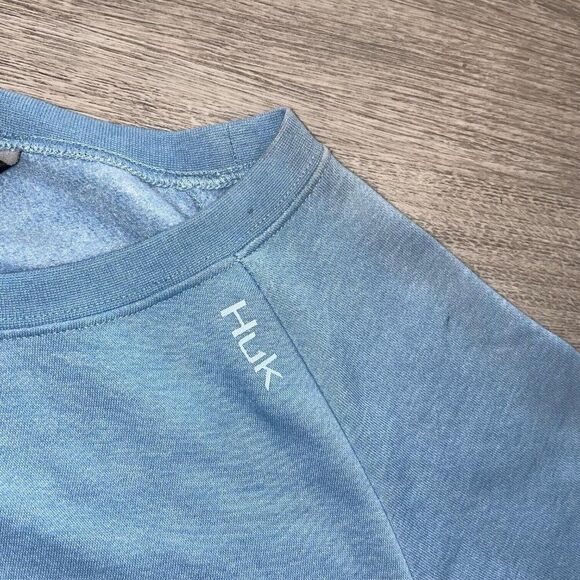 Huk Performance Women Medium Fleece Sweatshirt Crewneck Pullover Fishing Outdoor - Picture 6 of 14